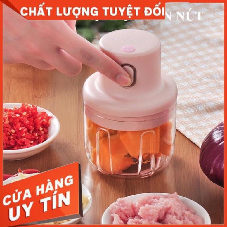 Sale Sốc -  Máy xay tỏi ớt, thịt mini tự động loại xạc pin. . Siroshop.