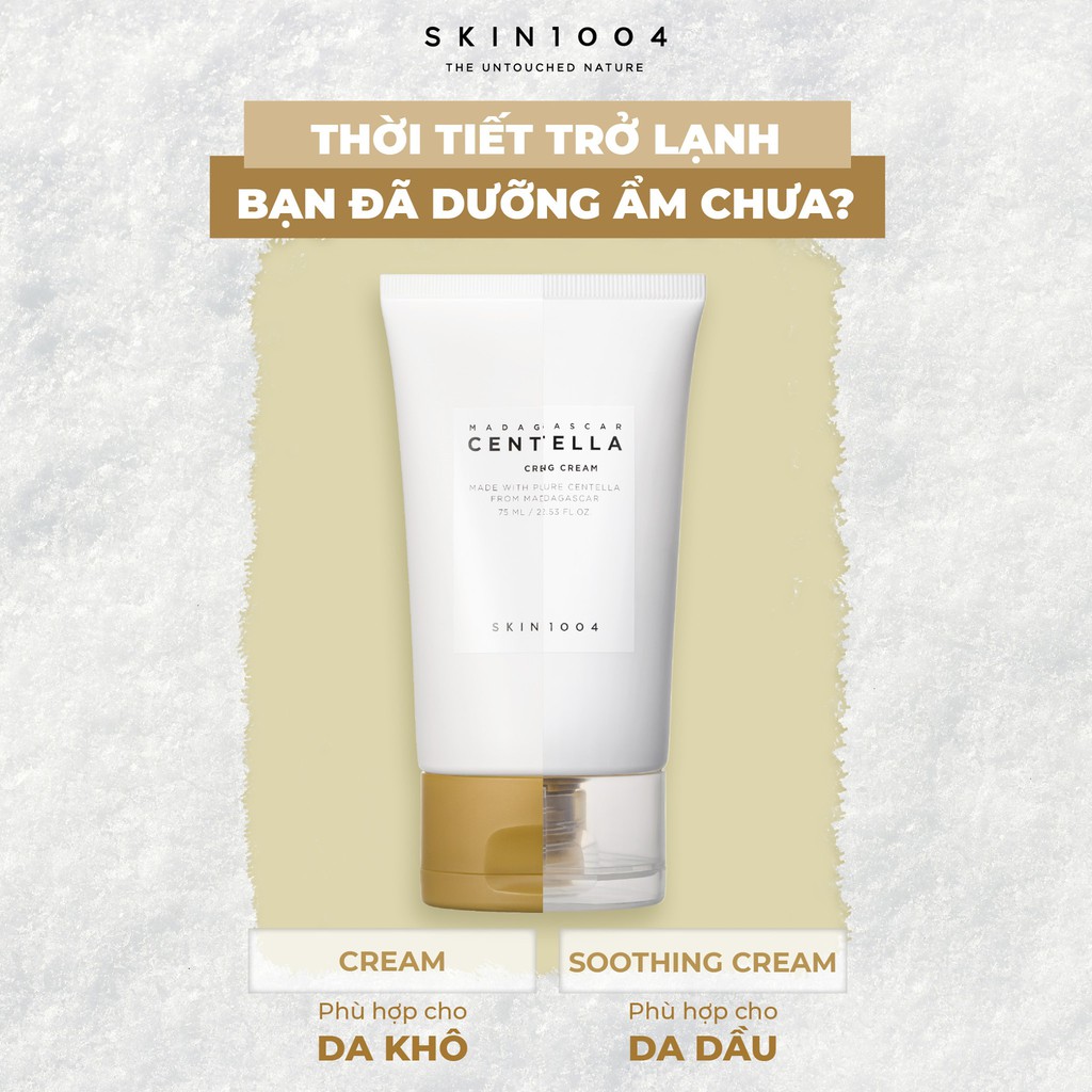 Combo Kem Dưỡng Giảm Mụn, Làm Dịu Da Chiết Xuất Rau Má Skin1004 Madagascar Centella Cream