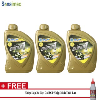 [Combo] 3 Chai Dầu Nhớt Xe Tay Ga 10W40 BCP 0.8L TẶNG Nhớt Hộp Số BCP 120ML Nhập Khẩu Thái Lan