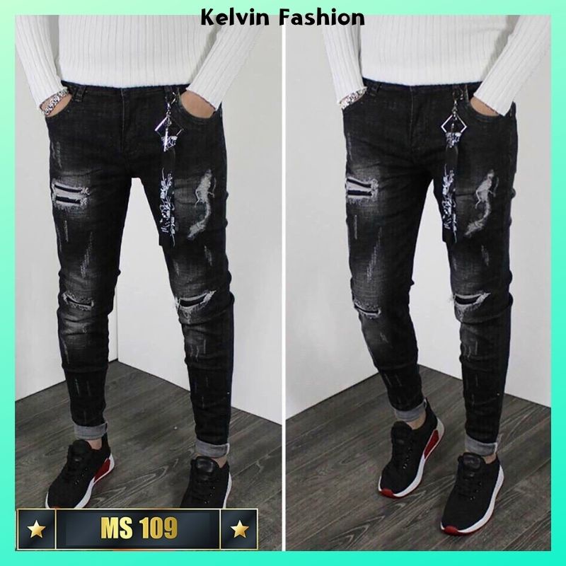 Quần jean nam thời trang Kelvin Fashion, quần bò nam cao cấp mẫu mới phong cách trẻ trung - MQ109