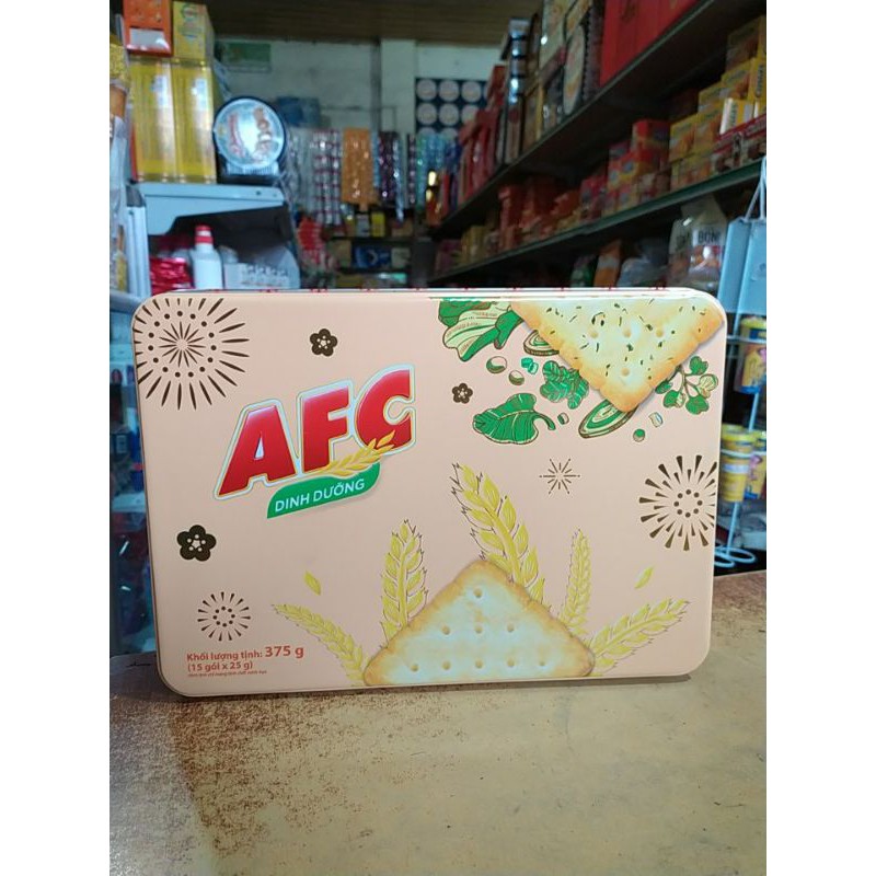 Bánh quy dinh dưỡng AFC hộp sắt 375 gam