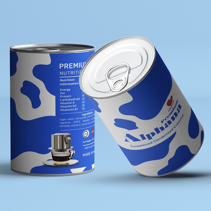 Combo 3 lon sữa đặc có đường Premium Aphana nhập khẩu Malaysia 500g/lon