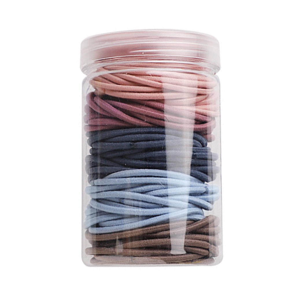 Túi 100 Dây Thun Buộc Tóc 5cm Nhiều Màu Sắc