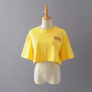Áo croptop ngắn tay form rộng in họa tiết thời trang dành cho nữ
