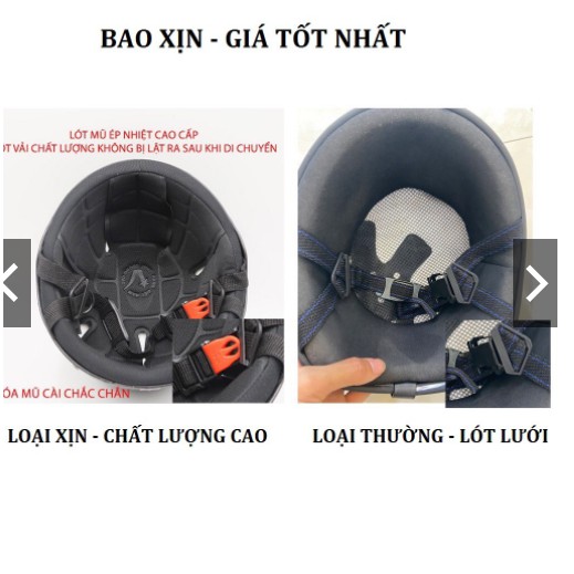 [Bão SALE] Mũ Bảo Hiểm 1/2 Loại Xịn - Tặng Kèm Lưỡi Trai