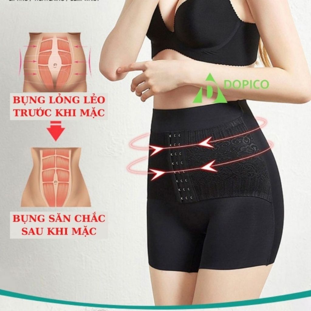 Quần gen nịt bụng , đai nịt bụng sau sinh định hình vòng bụng dưới ôm sát người không sợ lộ DOPICO 768