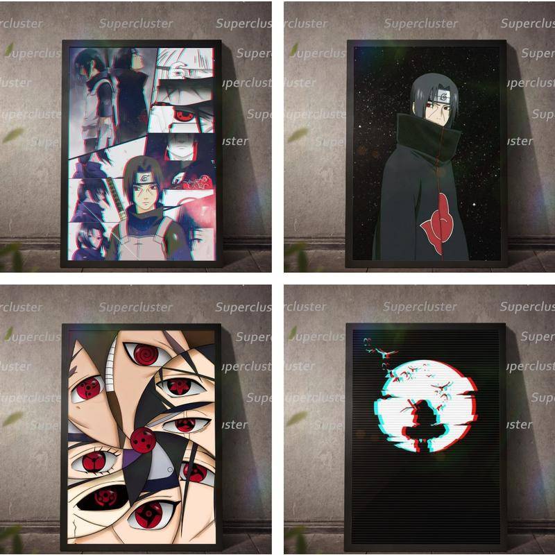 Tranh Vải Cuốn Treo Tường Họa Tiết Hoạt Hình Naruto Itachi