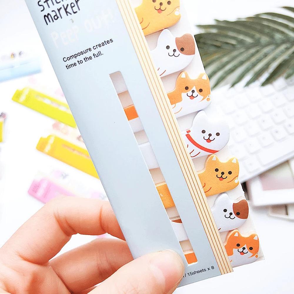 Giấy Ghi Chú Họa Tiết Động Vật Hoạt Hình Dễ Thương Dùng Trang Trí Sổ Tay