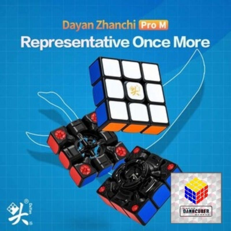 Rubik 3x3 Dayan Zhanchi Pro M Stickerless/Sticker Rubic có nam châm
