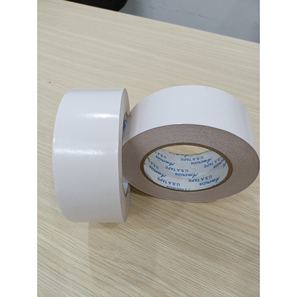 1 cuộn băng keo 2 mặt trắng 48mm x 40m