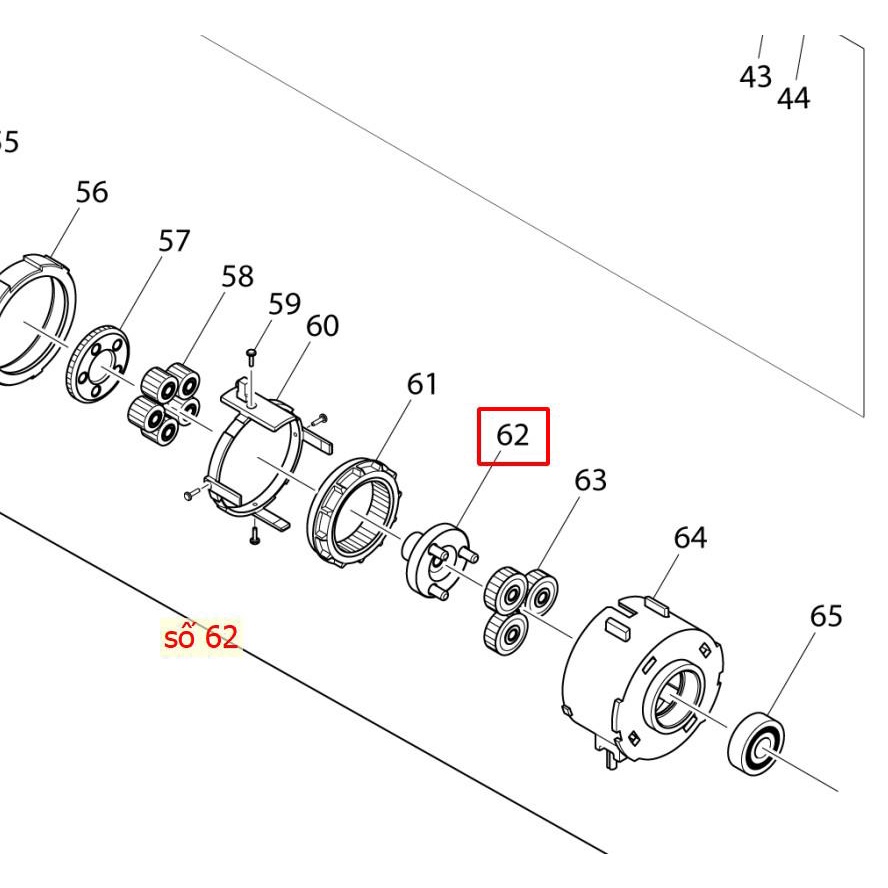 Nhông 3 chân máy bắn vít DTP141/ TP141/ TP131/ XPT141