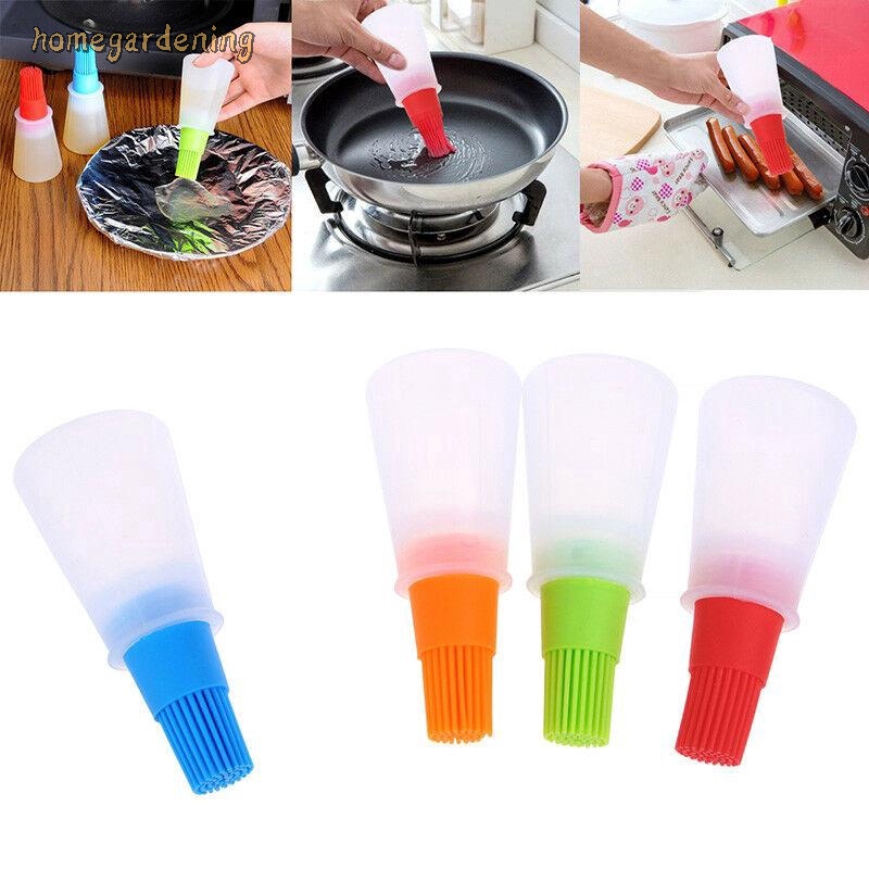 Cọ phết dầu silicon kèm bình đựng chống dính tiện dụng cho nướng BBQ/ làm bánh