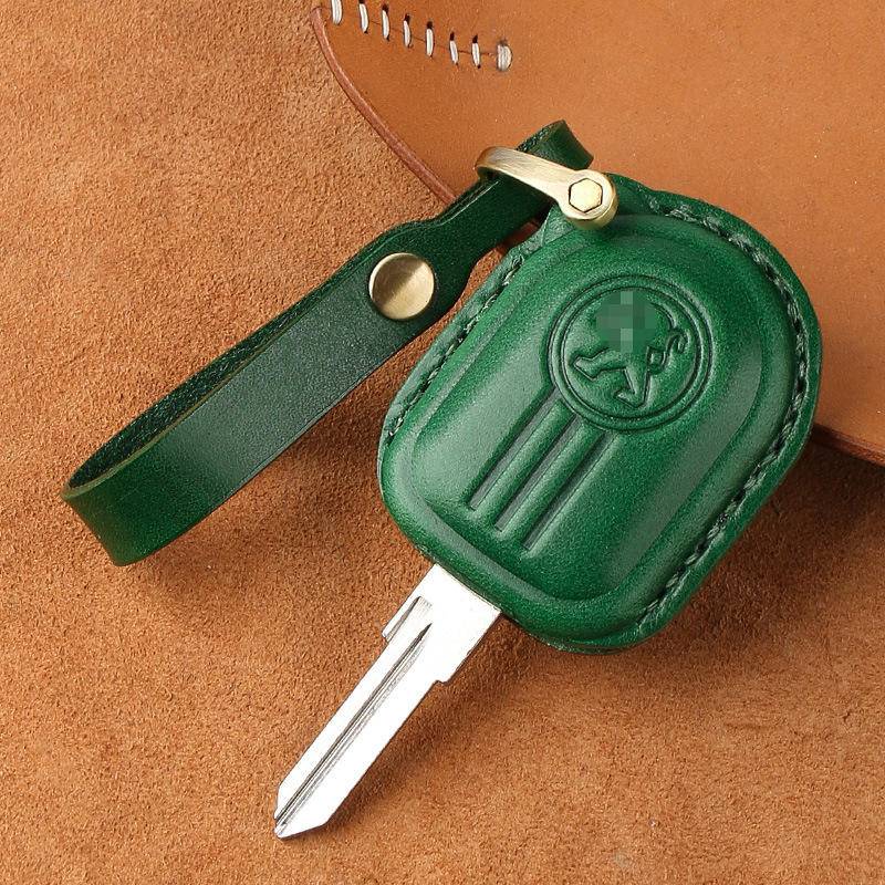 Thích hợp cho Peugeot Django Django 150 Xe Máy Chìa Khóa Da Thật Chính Hãng Handmade Móc Khóa Trang 