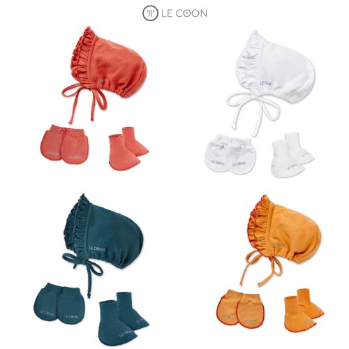 LE COON | Mũ Bonnet, Bao Tay, Bao Chân | COMFY | Newborn