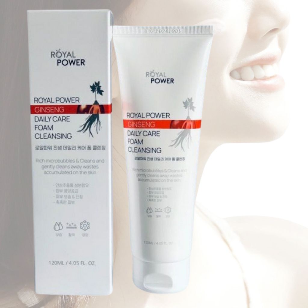Sữa Rửa Mặt Hồng Sâm ROYAL POWER Ngừa Nám Trắng Da Nâng Cơ hộp 120ml.