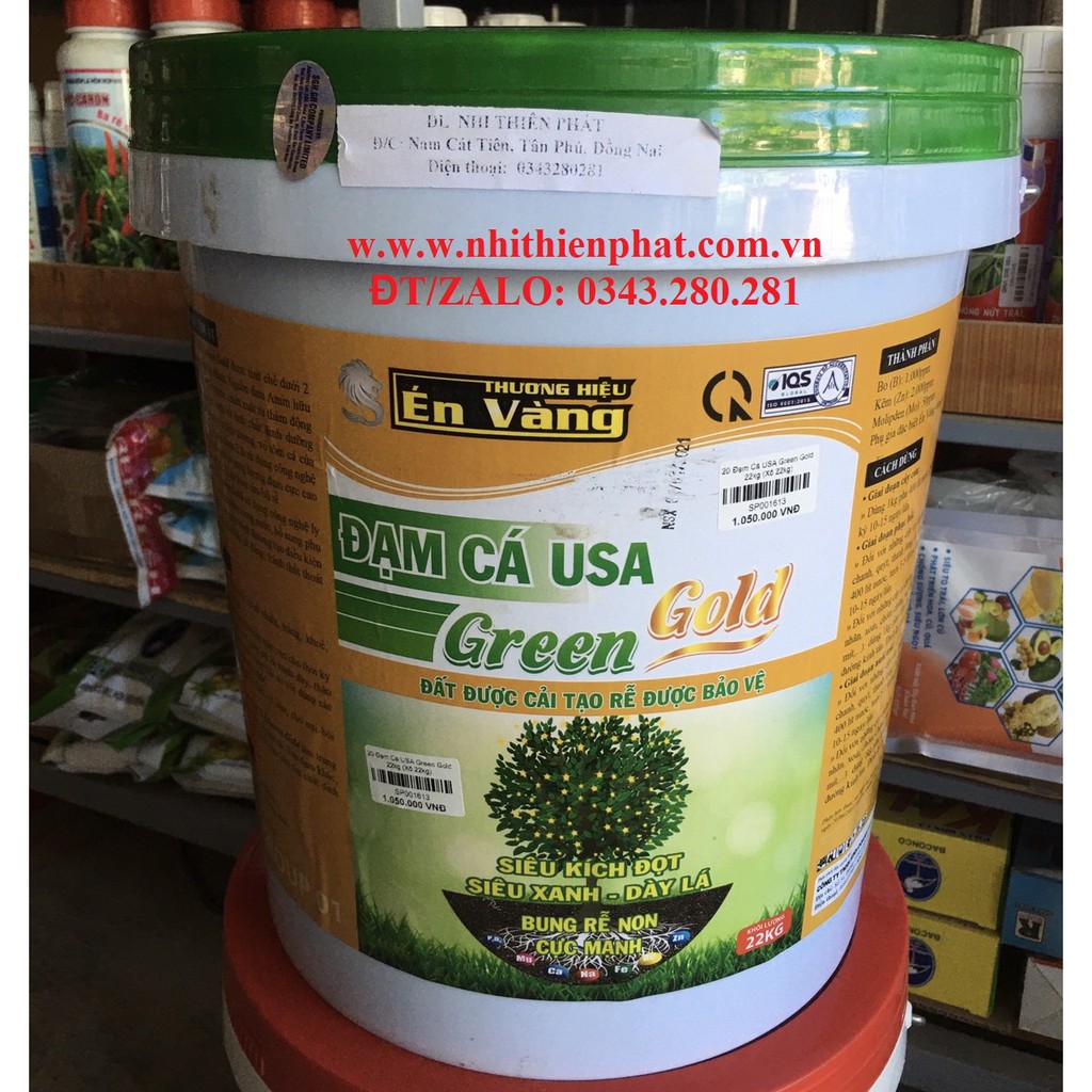 ĐẠM CÁ  USA XÔ 22 Lít bung đọt, kích r.ễ, phục hồi cây suy, sau thu hoạch