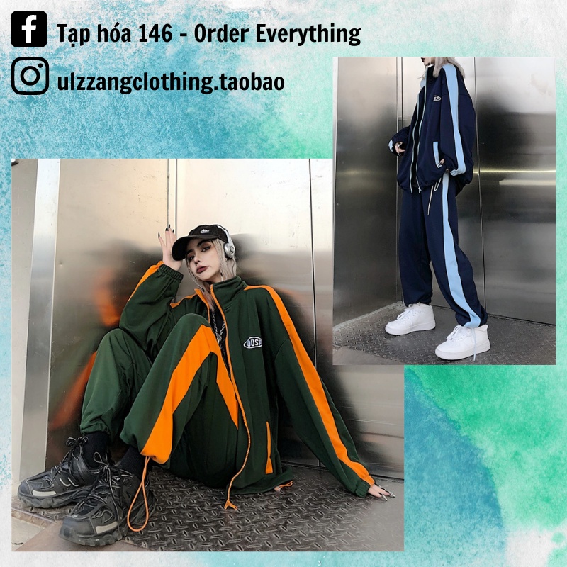 SET THỂ THAO ULZZANG CỰC CHẤT - SET QUẦN ÁO UNISEX NAM NỮ FORM RỘNG - QUẦN ÁO THỂ THAO HÀN QUỐC