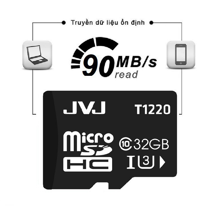 Thẻ nhớ JVJ 64GB/32GB/16GB/8GB/4GB tốc độ cao - Chuyên dụng class 10 U3, bảo hành 5 năm | WebRaoVat - webraovat.net.vn