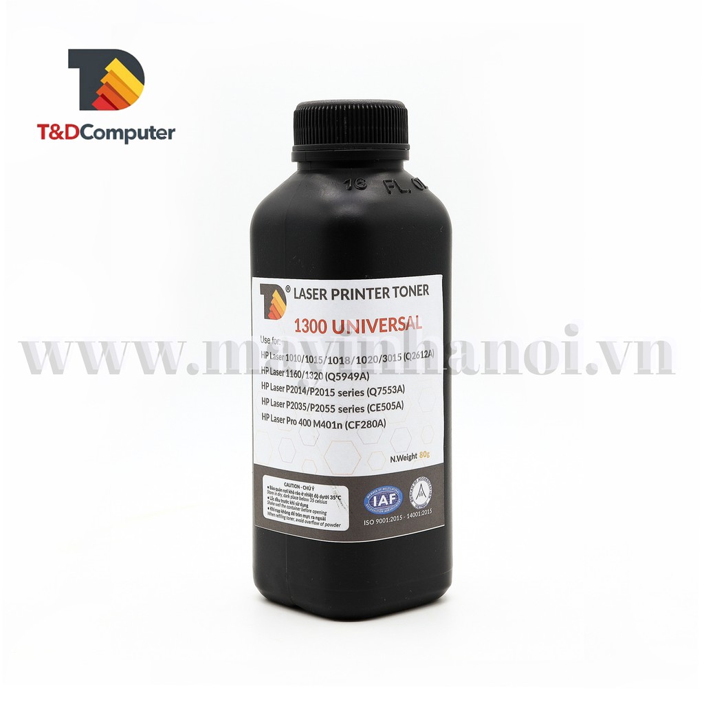 Mực đổ nạp đa năng T&D cho Canon - HP loại tốt, in đậm, đen , ít thải ,tương thích với nhiều loại phôi hộp mực
