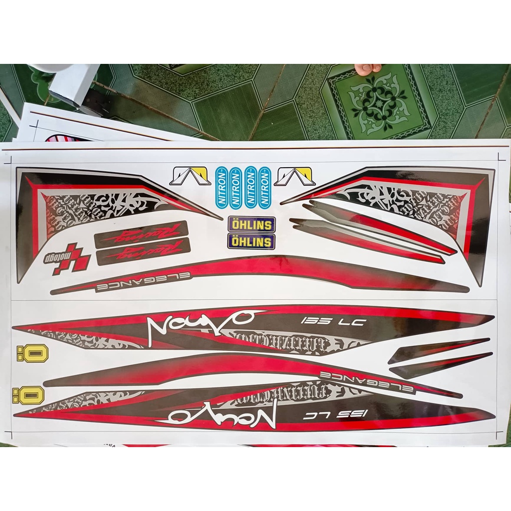 Tem rời nouvo 4 đỏ cam xe đen