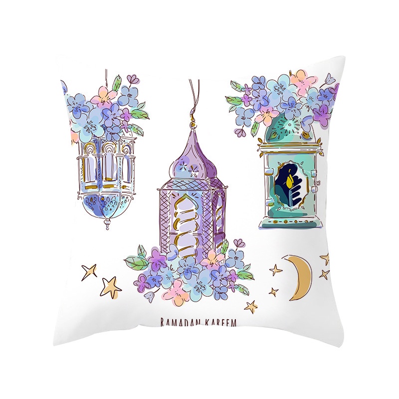 Vỏ Gối Vuông In Hình Tranh Màu Nước Phong Cách Thời Trang Độc Đáo