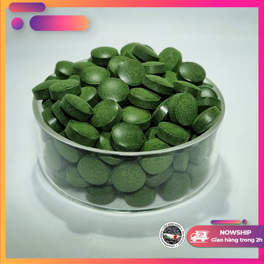 Thức ăn tép cảnh - tôm cảnh - Viên tảo xoắn Spirulina cao cấp -  - tan chậm không mủn vụn
