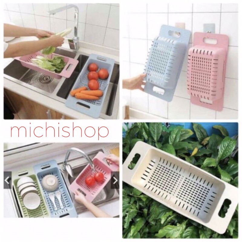 Khay Nhựa Gập Gọn, Rổ Gác Bồn Rửa Bát Điều Chỉnh Kích Thước Thông Minh - MS5613