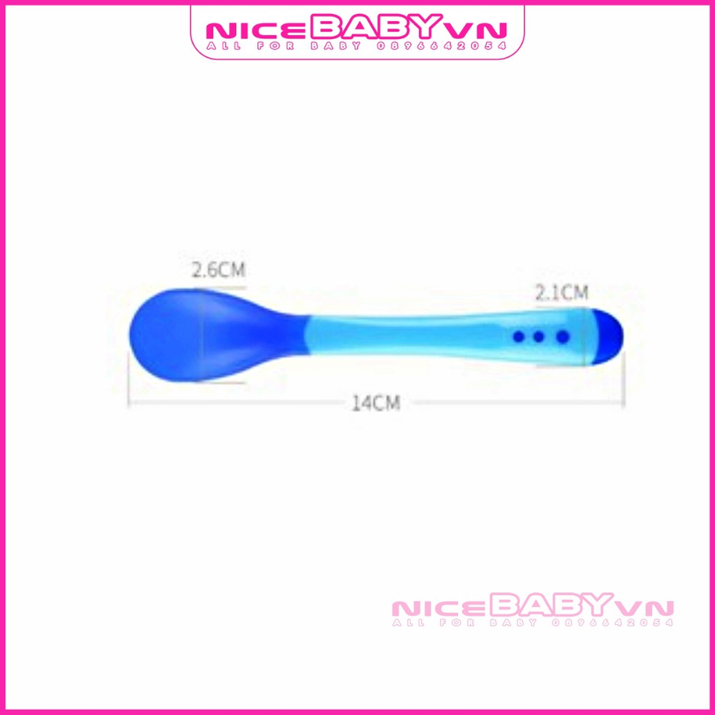 Thìa Báo Nóng Cảm Ứng Nhiệt Cho Bé Độ Mềm Vừa Phải NiceBabyVn