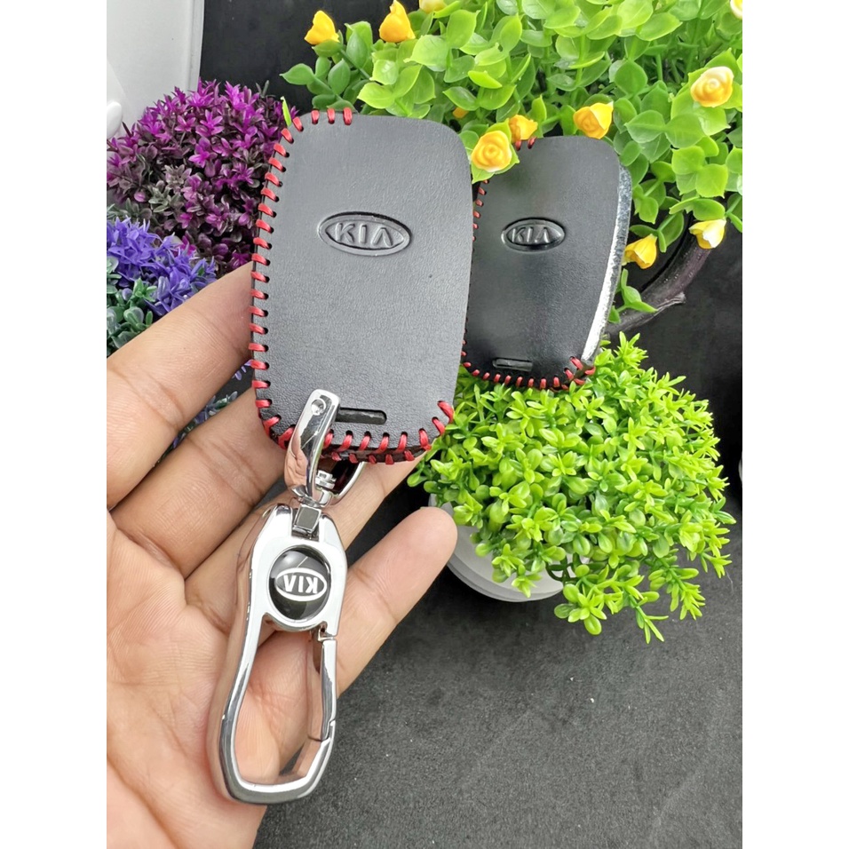 Bao da khóa Xe Kia Soluto, k3,sorento...Bản 3 nút chìa gấp