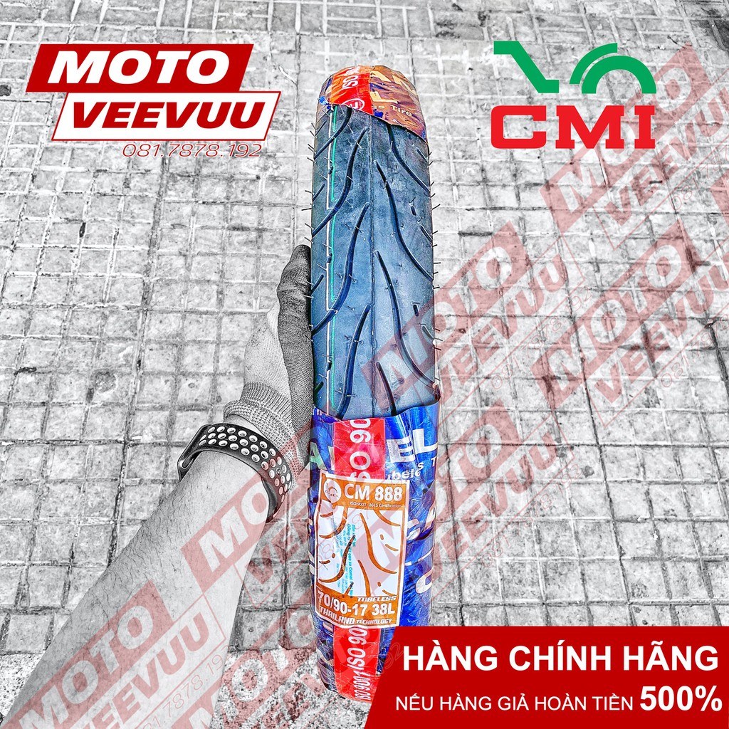 Vỏ lốp xe máy Camel CRV Cheetah 70/90-17 TL 888 Gai Pilot Street (Lốp không ruột)