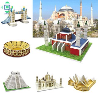 Đồ chơi mô hình kiến trúc 3D nổi tiếng dành cho trẻ em DIY học tập sáng tạo