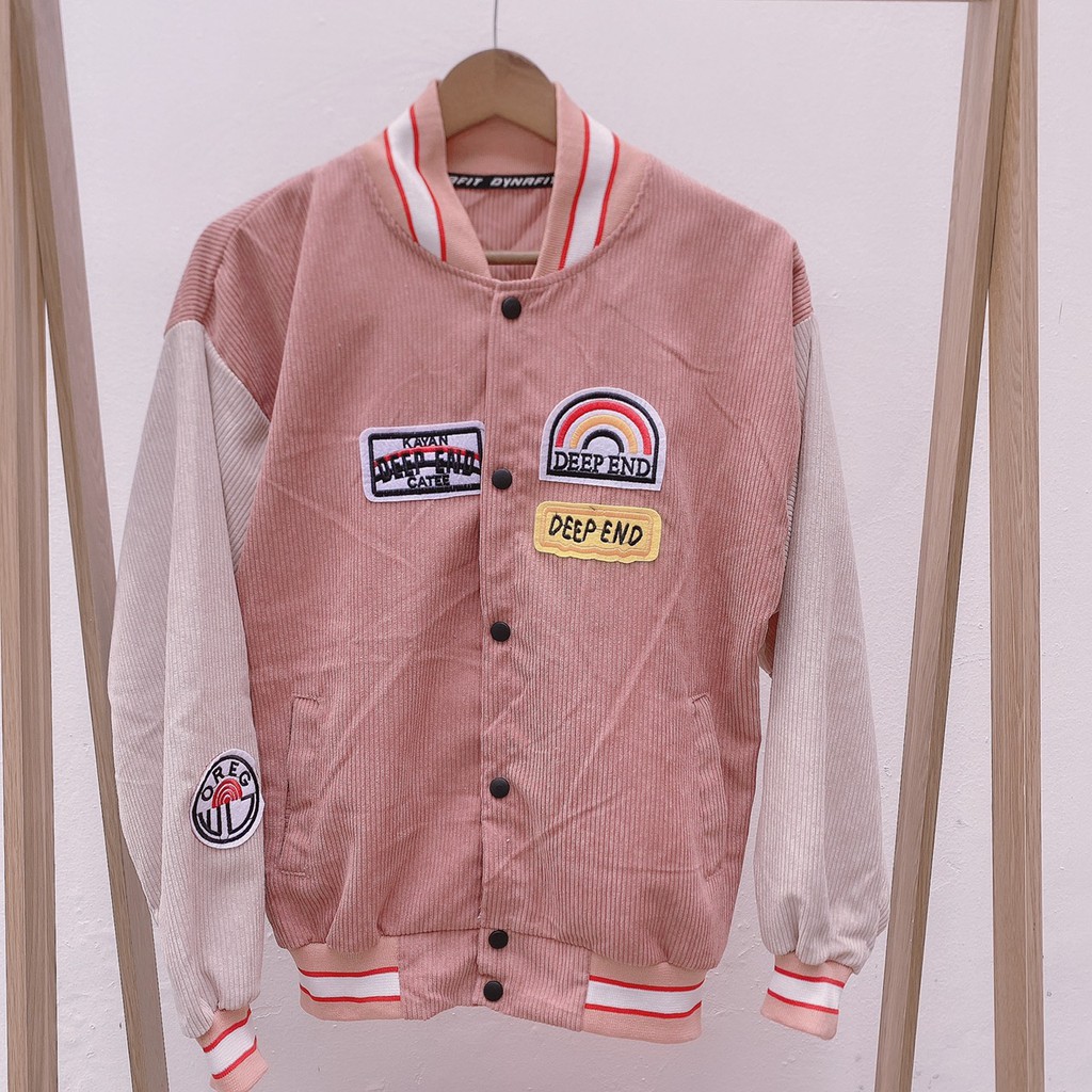 Áo Khoác Nhung Bomber Cầu Vồng AKN01 | BigBuy360 - bigbuy360.vn