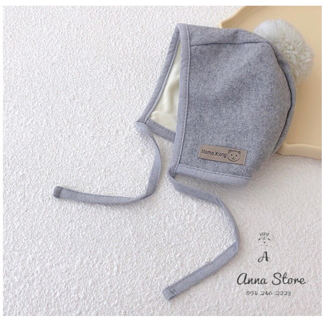 MUP 28 : Mũ có dây cài quả bóng cho bé 3m - 2t [ anna kids ]