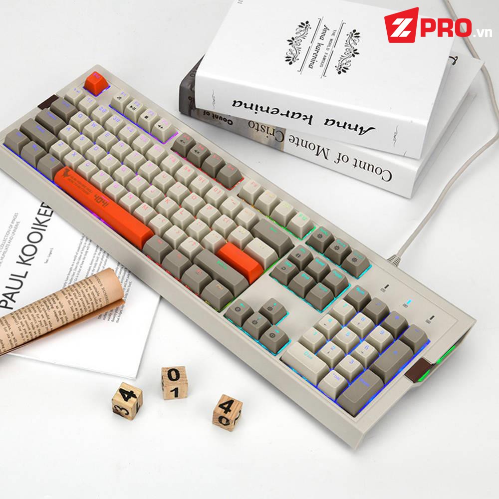 [Mã SKAMA06 giảm 8% đơn 250k]Bàn phím cơ Ajazz AK510 Retro RGB