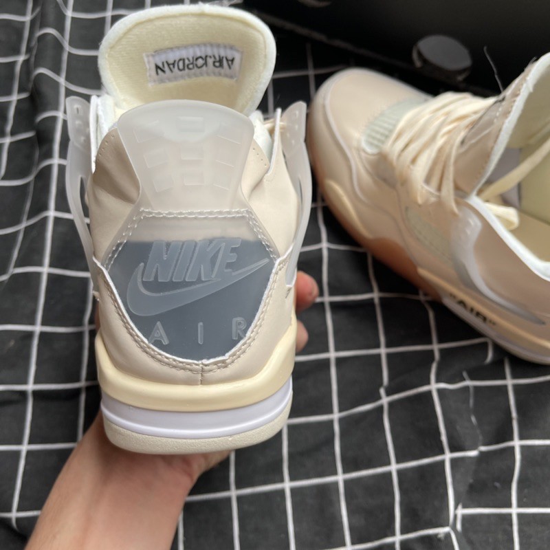 [Full box-phụ kiện] giày Jordan 4 offwhite kem cao cấp