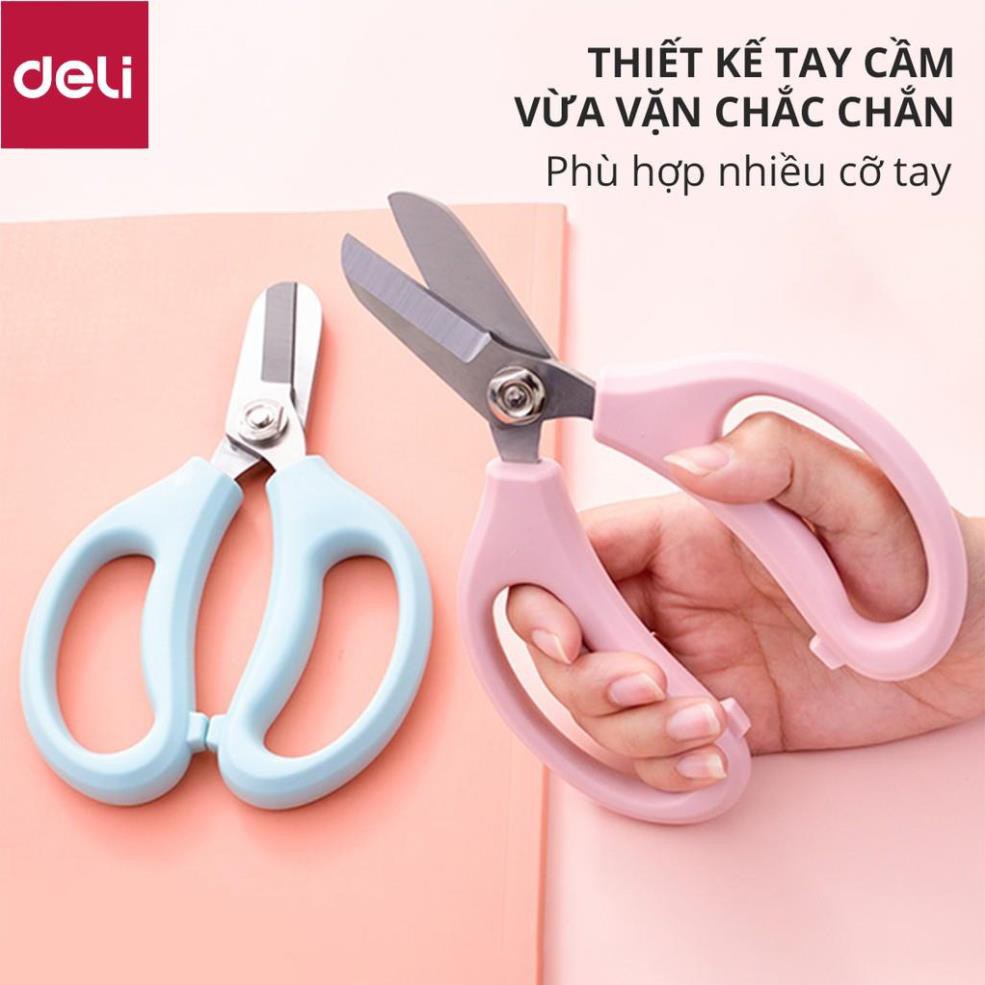 Kéo làm vườn cắt tỉa cành hoa Deli - cắt tỉa cành cây - hai màu Hồng và Xanh lam - 77751 [Deli]