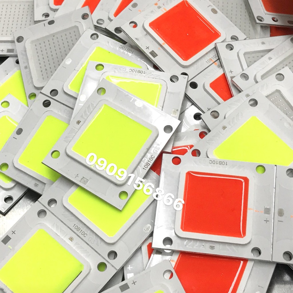 Mắt led pha cob 36v 50w trắng , vàng , xanh dương , xanh lá , đỏ