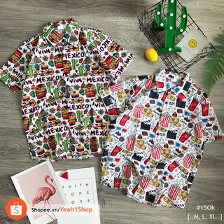 [Yeah1Shop]- Áo sơ mi hoạt hình bắp rang/ Mexico (M, L, XL)
