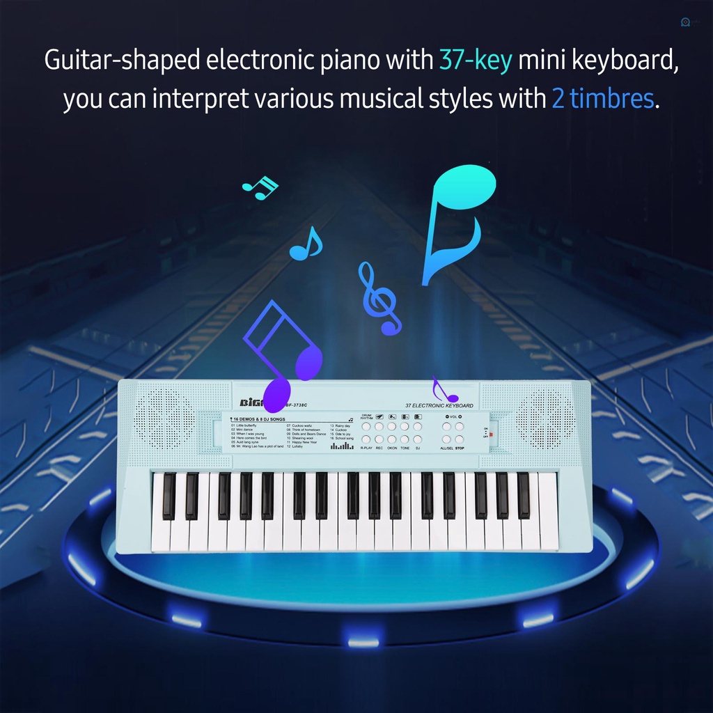 Đàn piano điện tử mini 37 phím vui nhộn có mi cờ rô nhỏ dành cho trẻ em