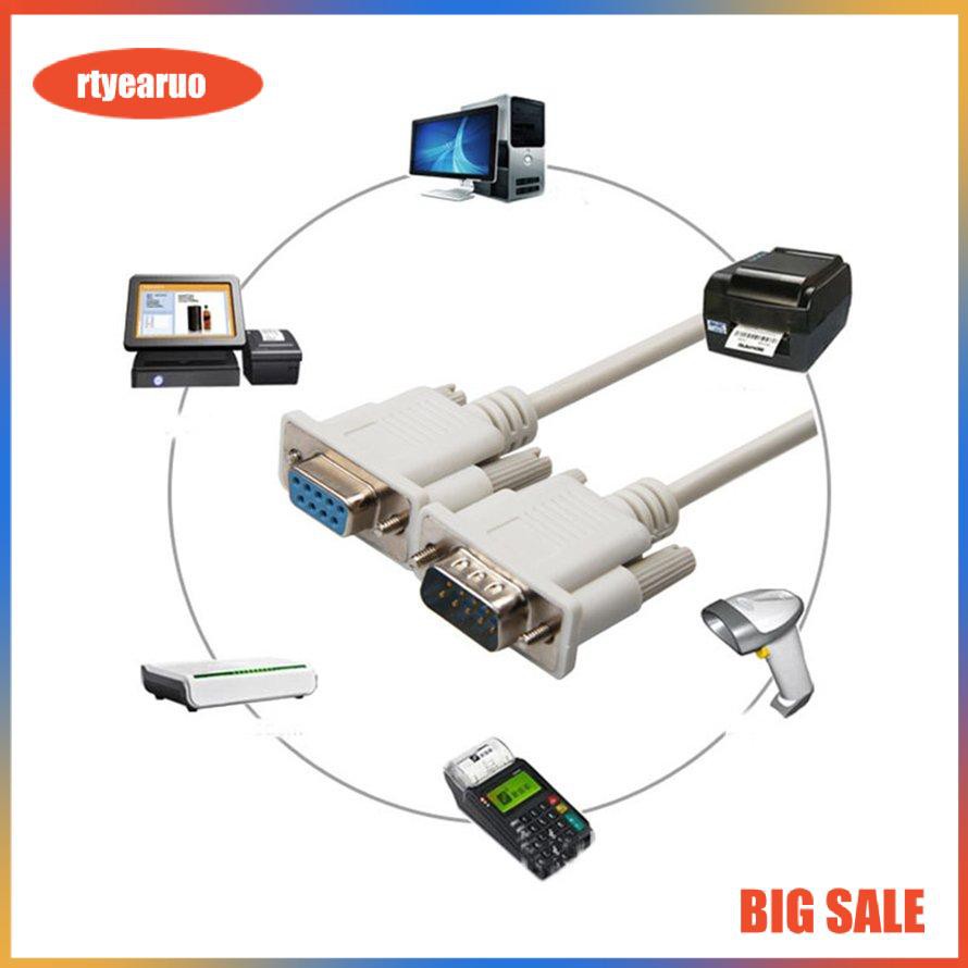 1.5M DB9 9 Pin Male To Female RS232 Serial Cable Directly Connected