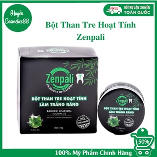 Bột than tre hoạt tính zenpali làm trắng răng - khối lượng 20g/50ml