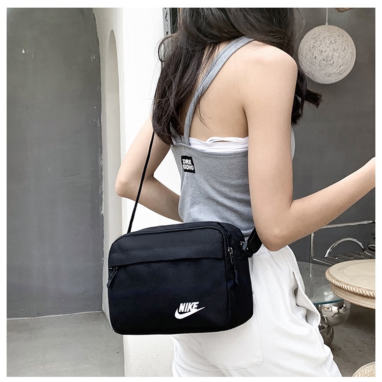 Túi Canvas NIKE Đeo Chéo Thời Trang Thể Thao Ngoài Trời Dành Cho Nam Và Nữ