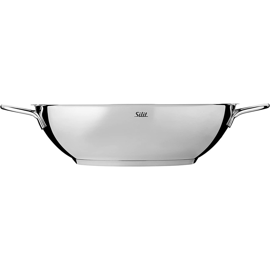 Chảo xào inox Silit Wok 32cm chống xước - Hàng Đức