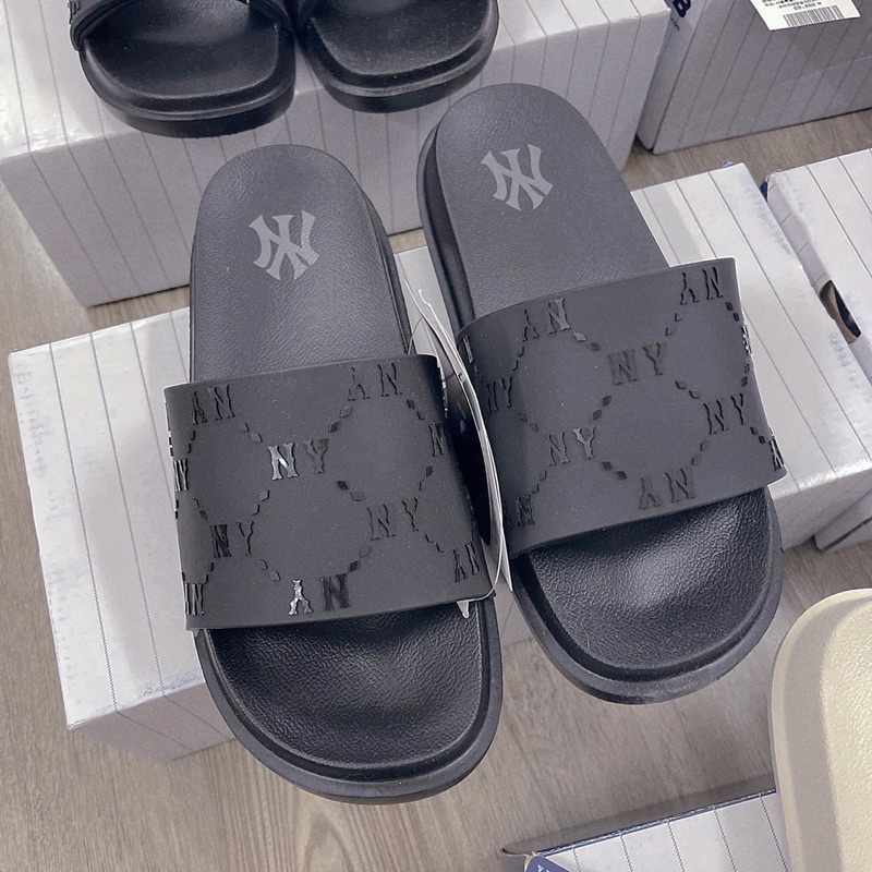 [ảnh thật/hàng xuất]Dép Ml.B YANKEES 2 màu Đen-Be (Hàng sẵn)