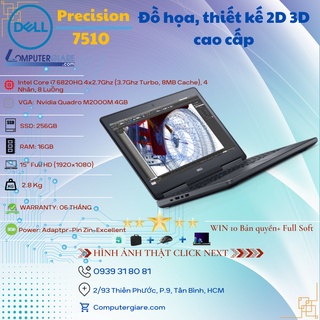 Laptop cũ Dell Precision 7510-Máy trạm chuyên đồ họa thiết kết 2D, 3D cao cấp