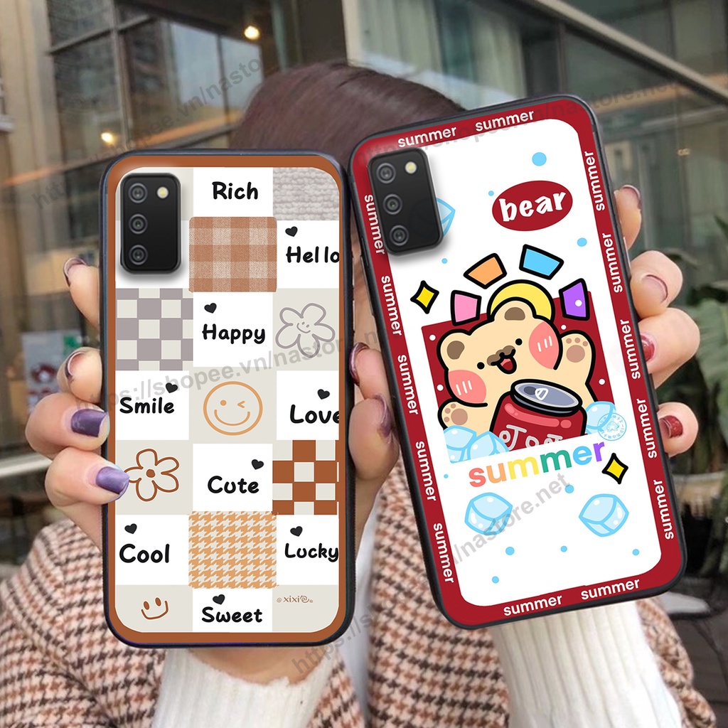 Ốp lưng Samsung A02s / A03s trái tim mặt cười, gấu cute thể thao cá tính