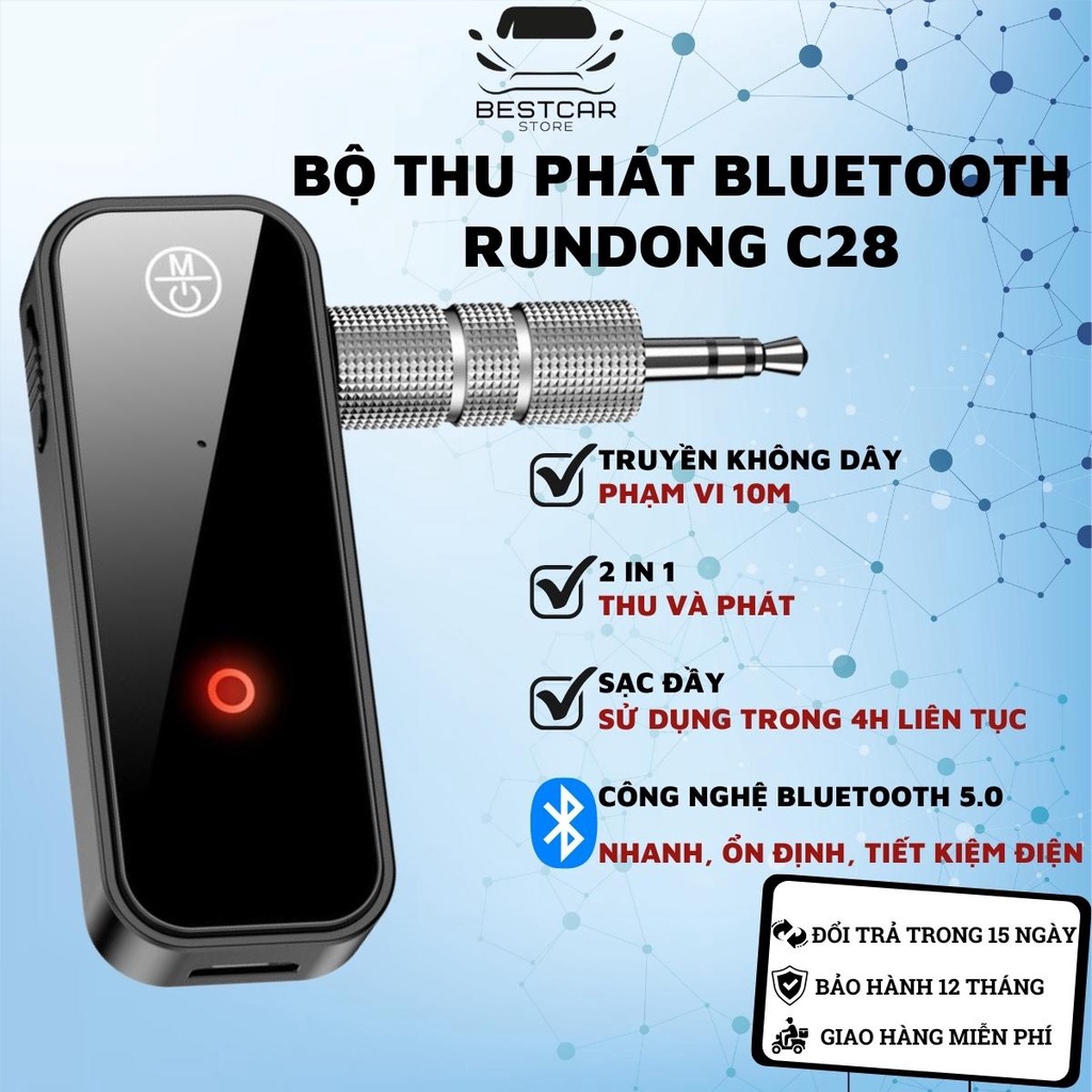 Bộ Thu Phát Bluetooth không dây Rundong C28 2 trong 1 mới | Thiết bị thu phát Bluetooth, Bộ Chuyển Đổi Nhận Và Phát