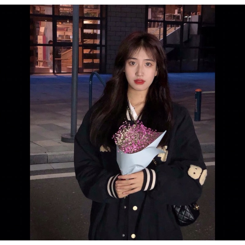 Áo Khoác Mùa Đông Dáng Rộng 2 Màu Trẻ Trung Thời Trang Nam Nữ Hàn Quốc