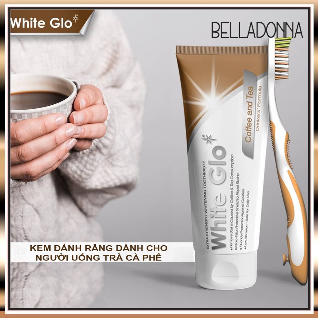 [Chính hãng, Có tem] Kem đánh răng cho người uống trà cà phê White Glo Coffee & Tea Drinkers Fomula 150g