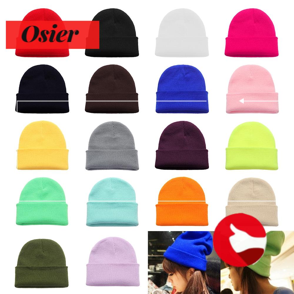Nón beanie đan len cao cấp màu trơn dễ thương chất lượng cao 18 màu tùy chọn